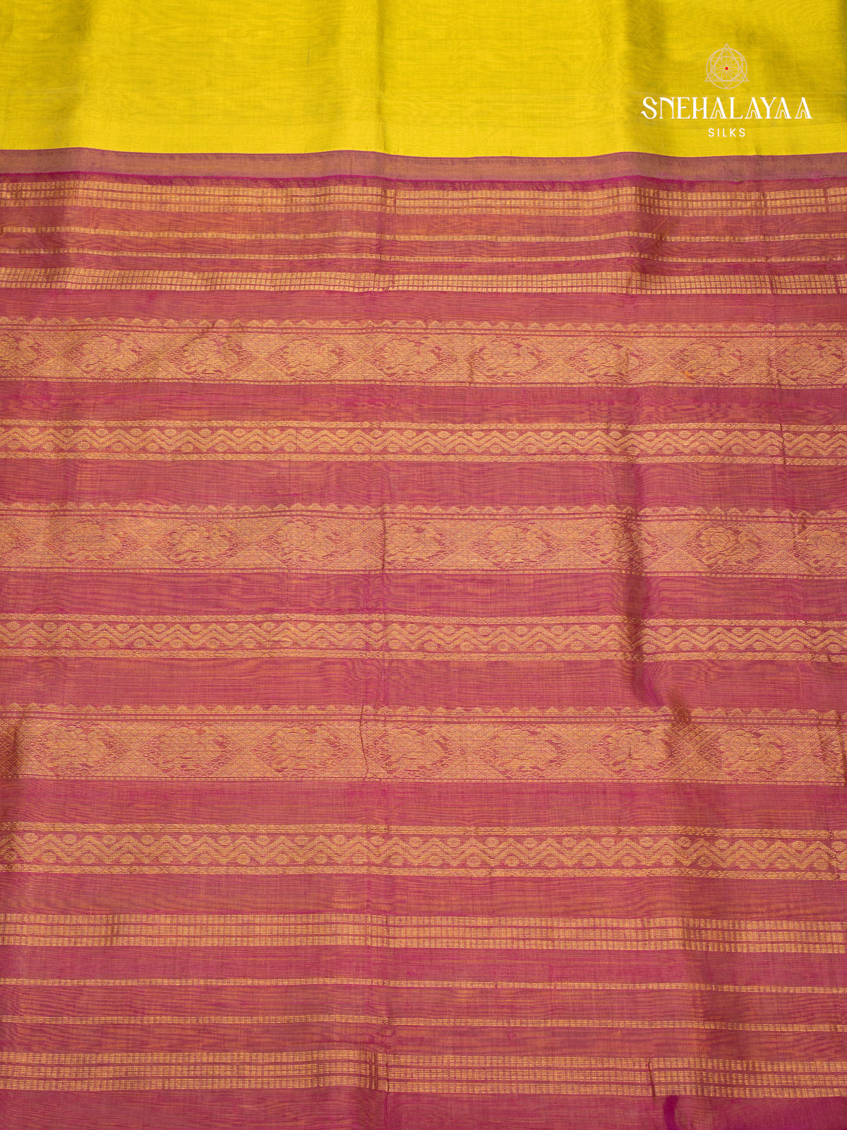 Yellow Silk Kanchi Cotton Saree
