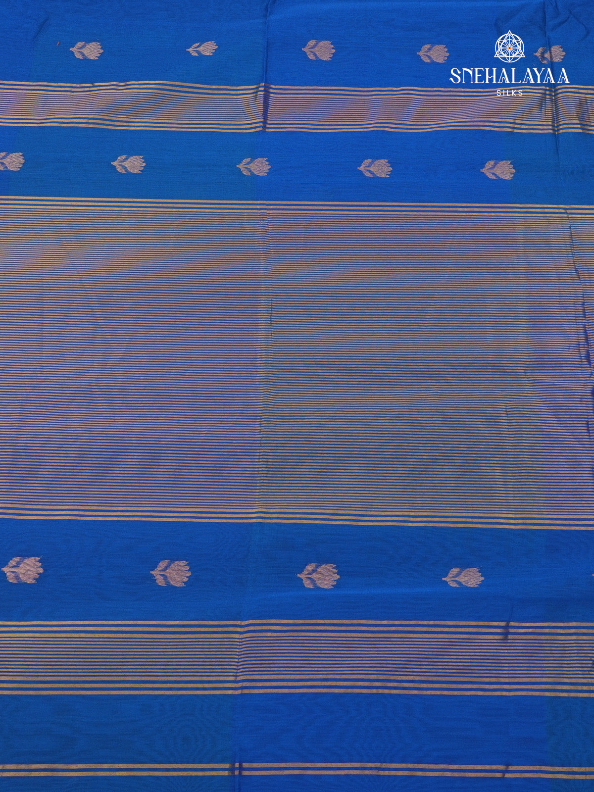 Royal Blue Maheshwari Silk Cotton Saree