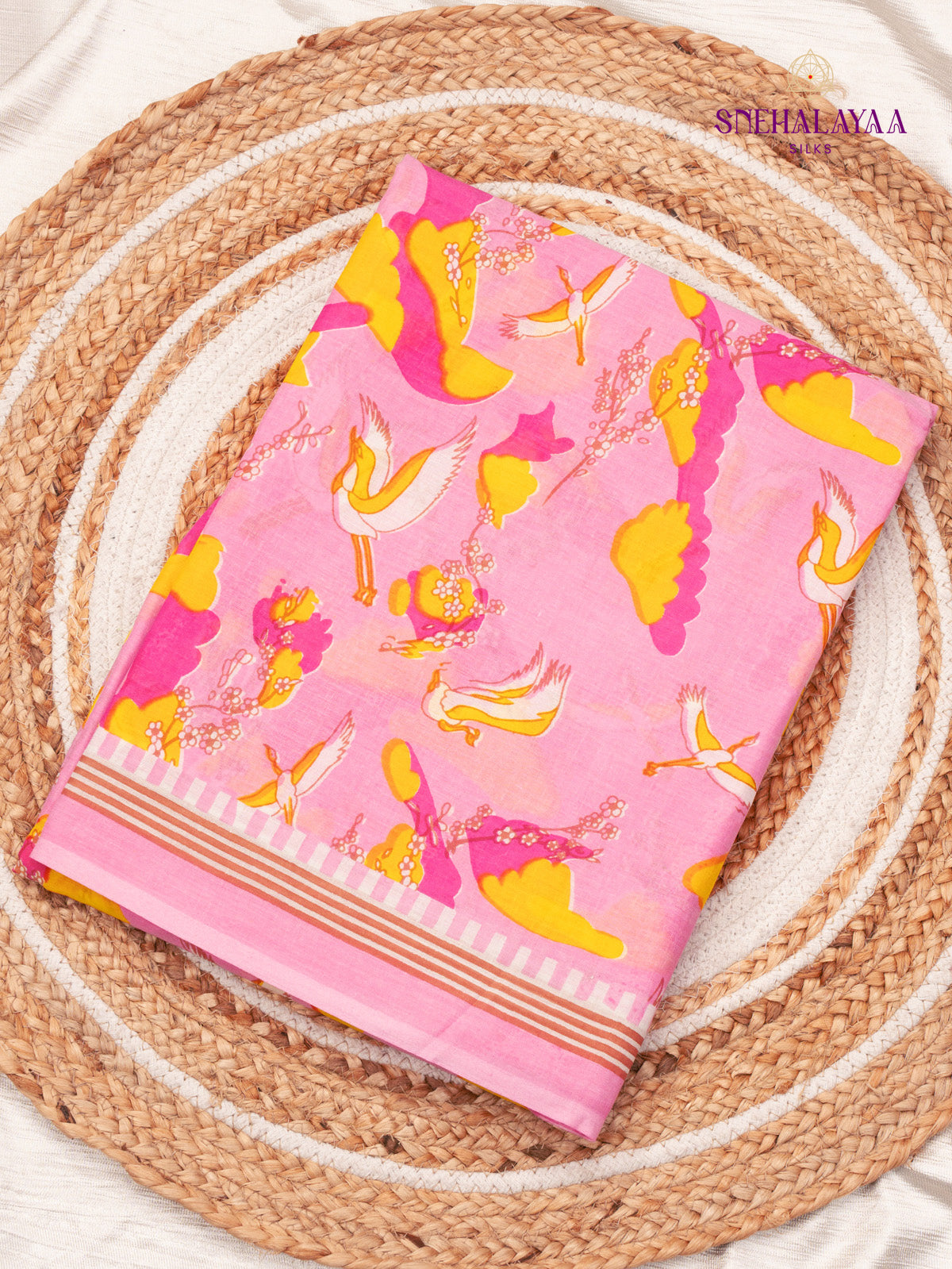 Pink Jaipur Cotton Saree