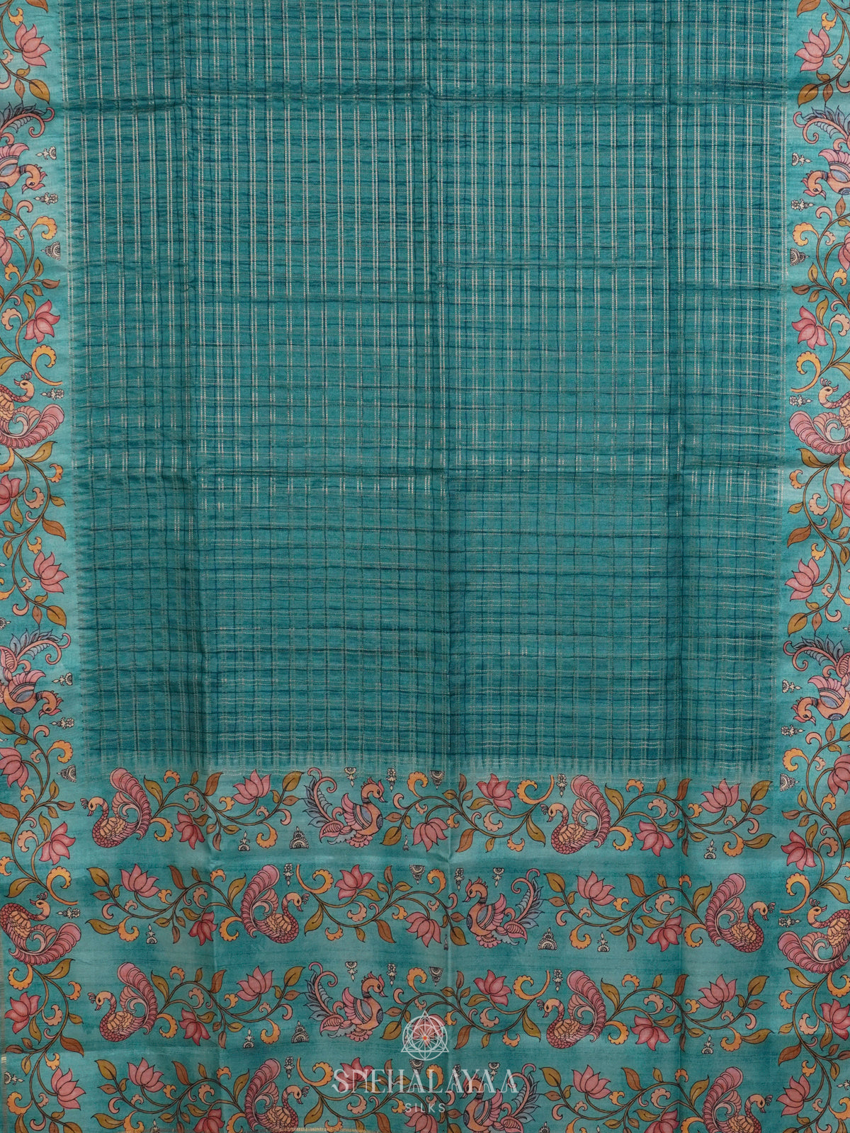 Peacock Green Tussar Saree