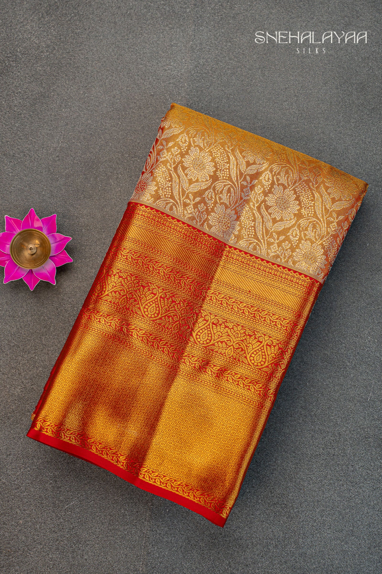 Red Kancheevaram Tissue Silk Saree