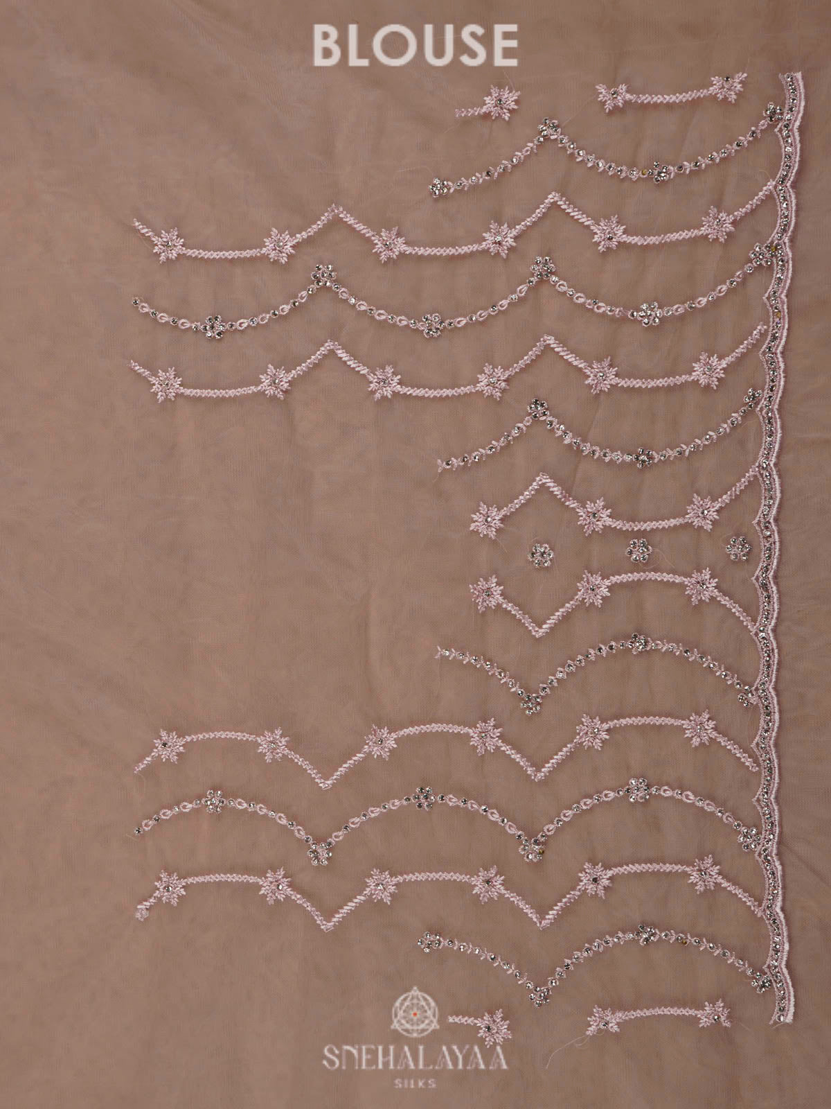 Pastel Pink Designer Saree