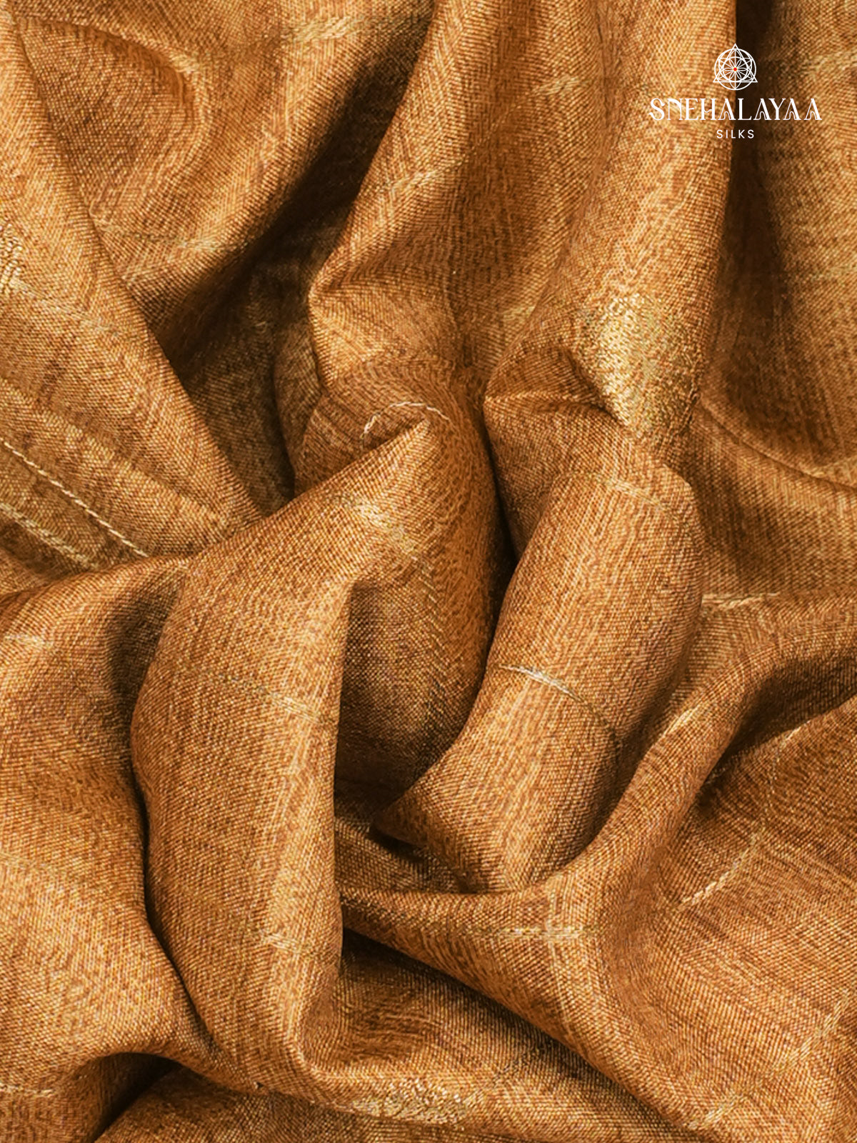 Orange Kalamkari Tussar Saree