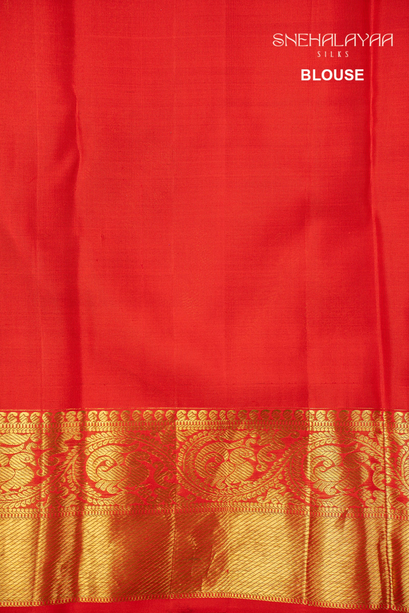 Rose Red Kancheevaram Silk Saree