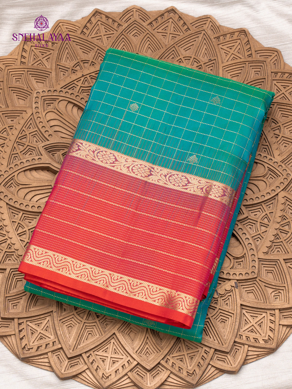 Peacock Green Kanjivaram Silk Saree