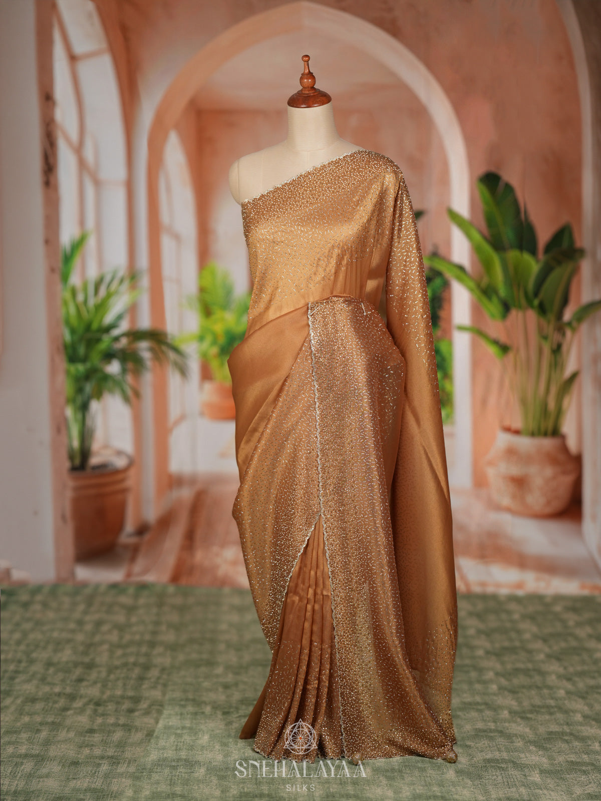 Golden Designer Saree