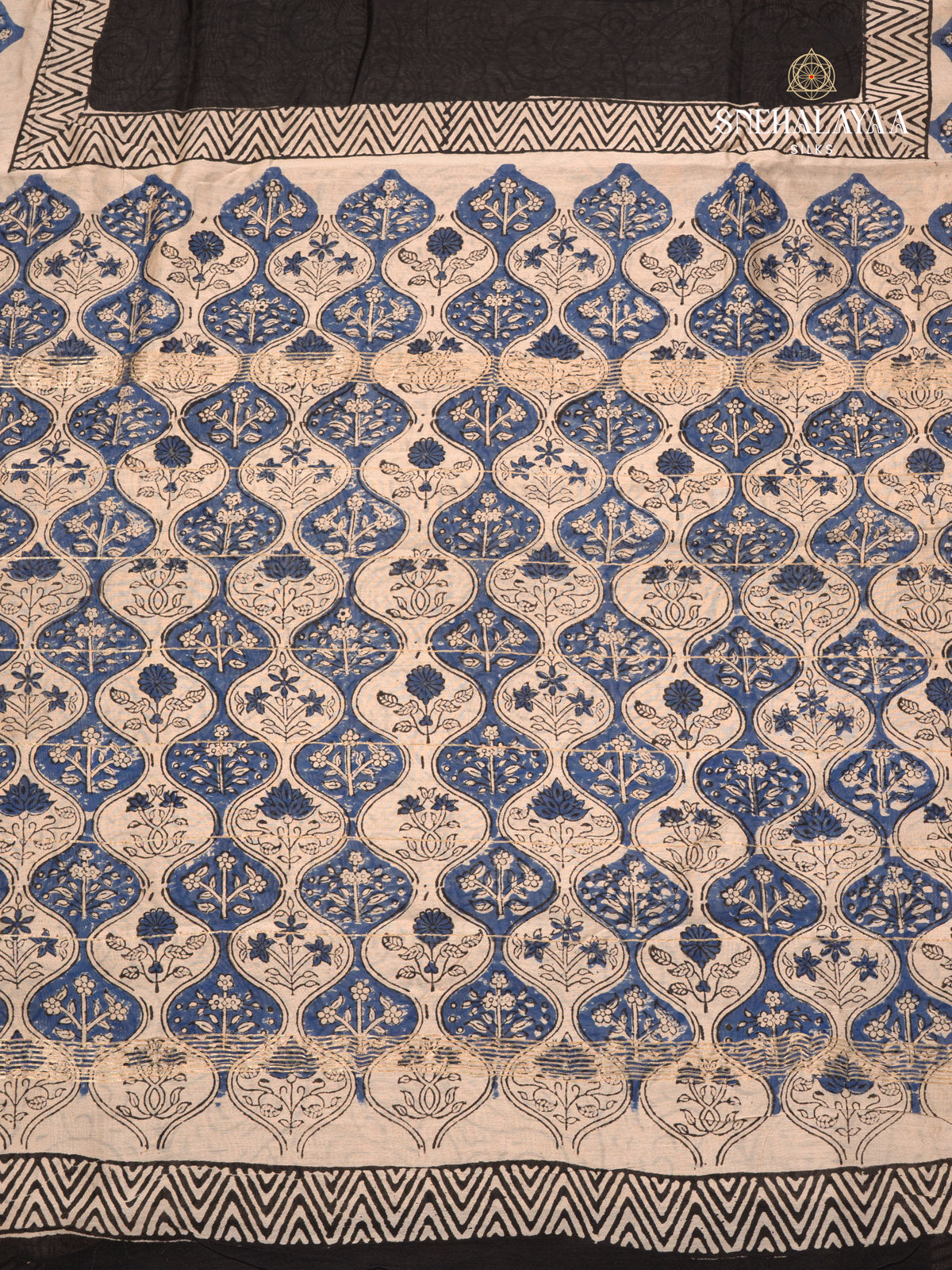 Black Chanderi Saree