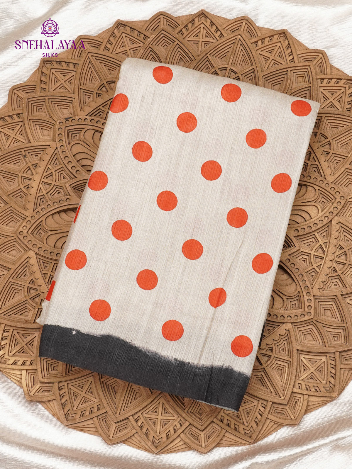 Off White Tussar Saree