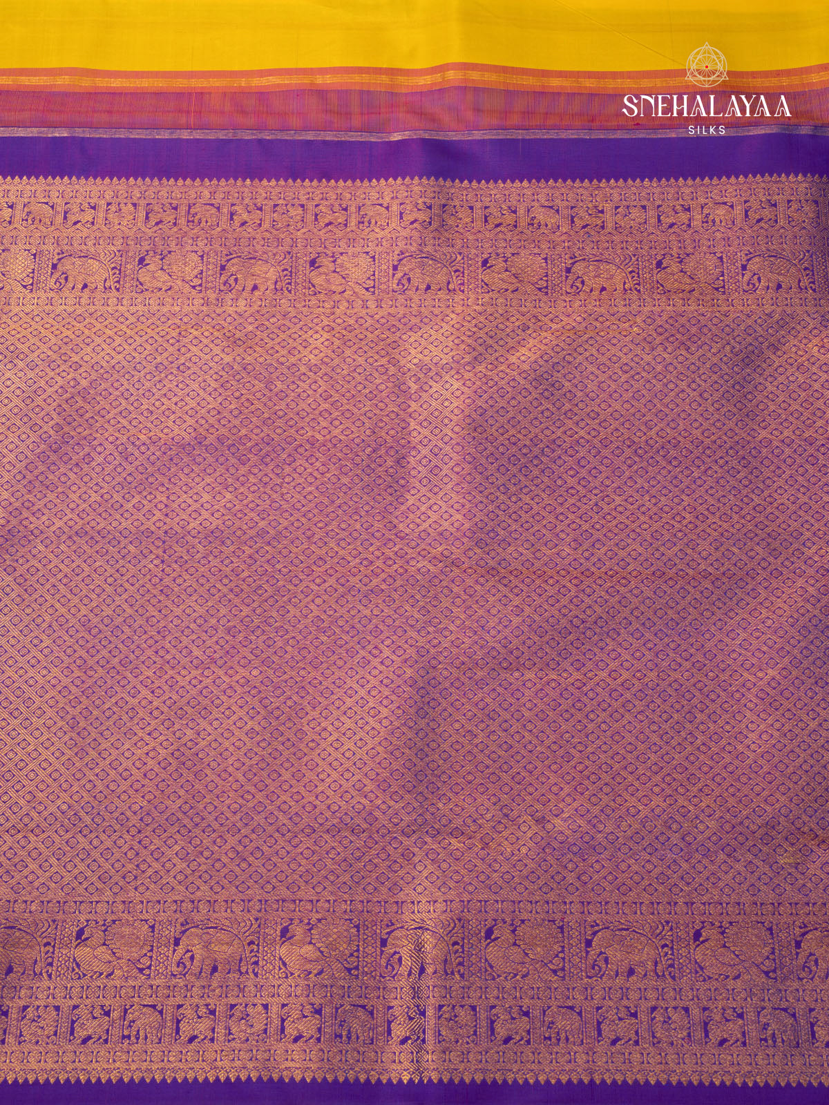 Mango Yellow Kanjivaram Silk Saree