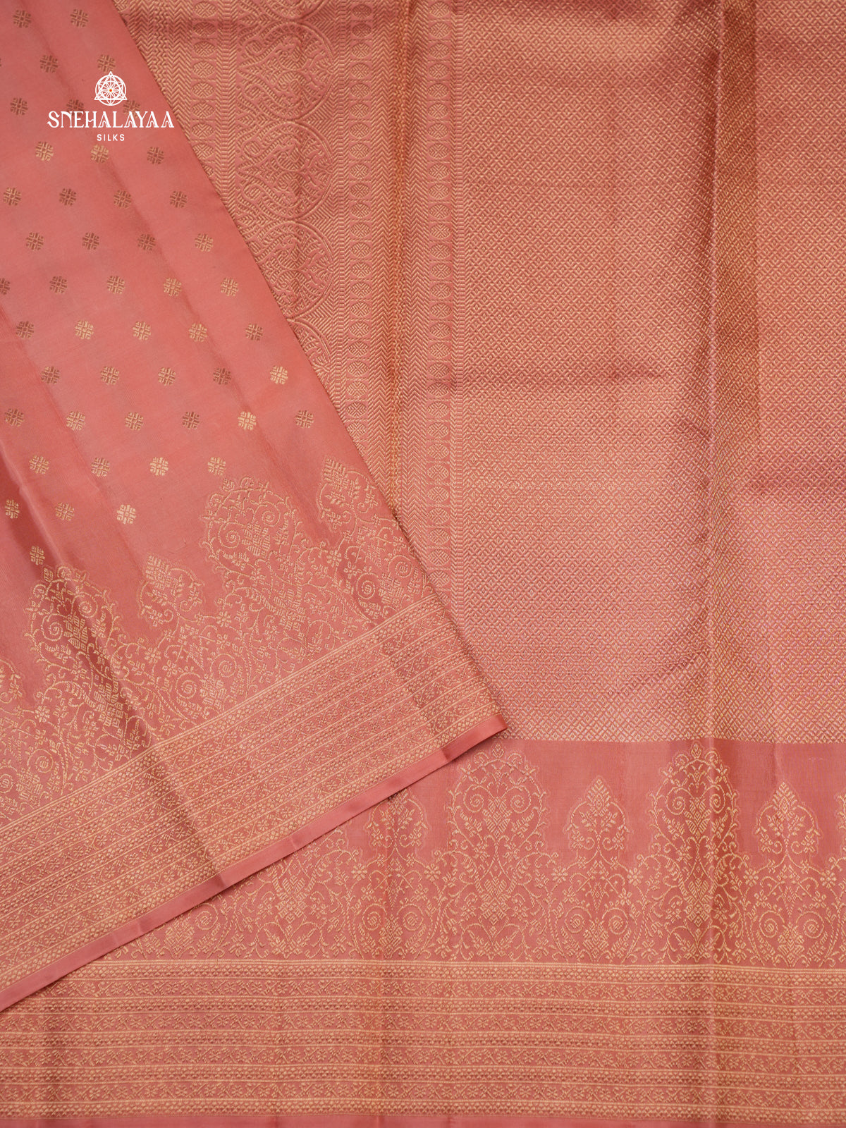 Peach Kanjivaram Silk Saree