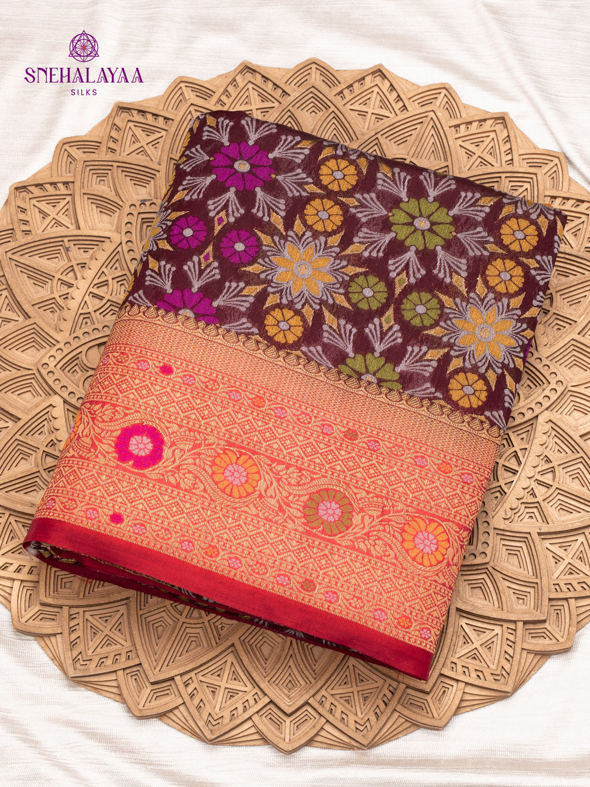 Purple Ikat Silk Saree