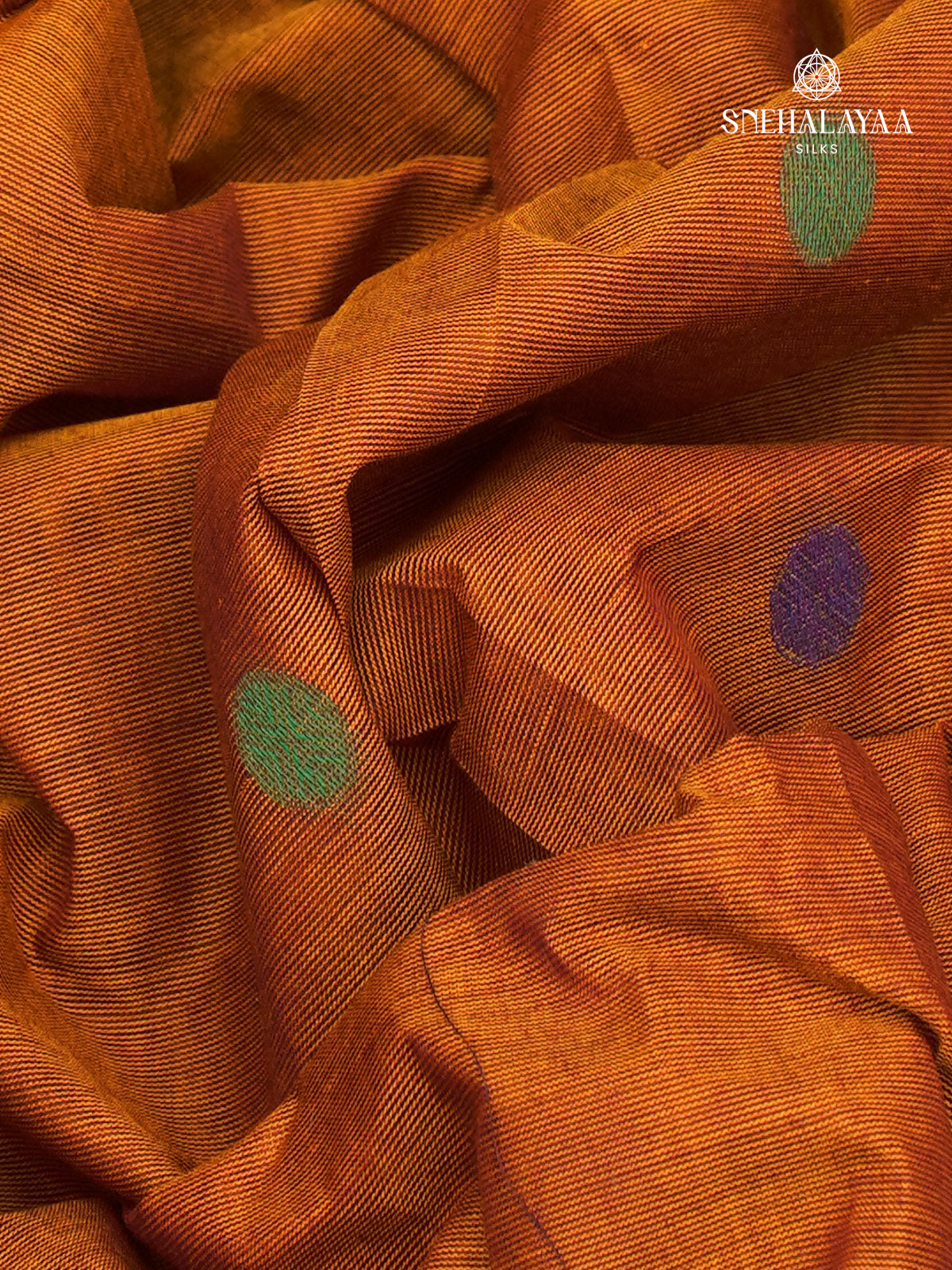 Orange Kanchi Cotton Saree