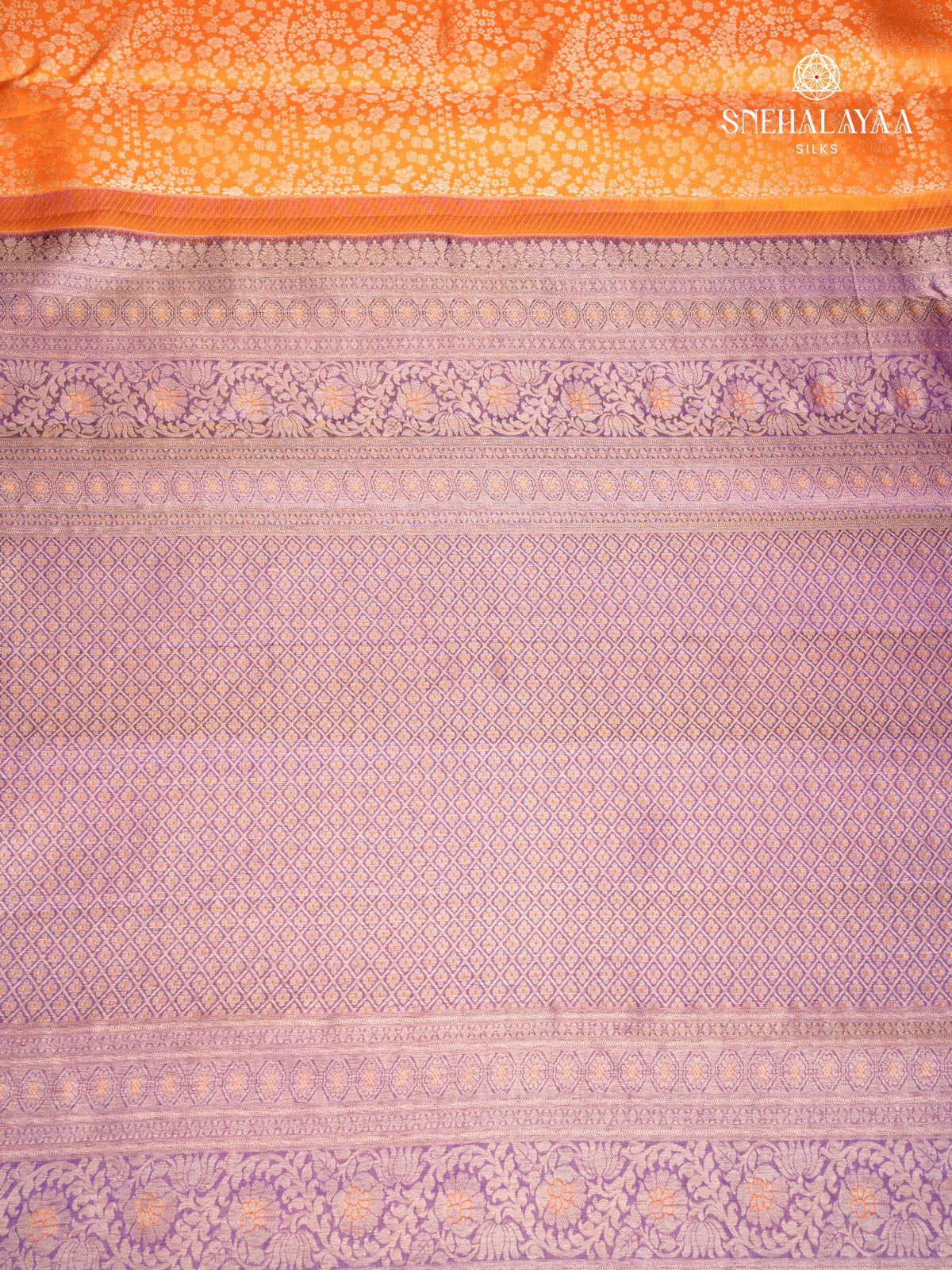 Orange Kanjivaram Silk Saree