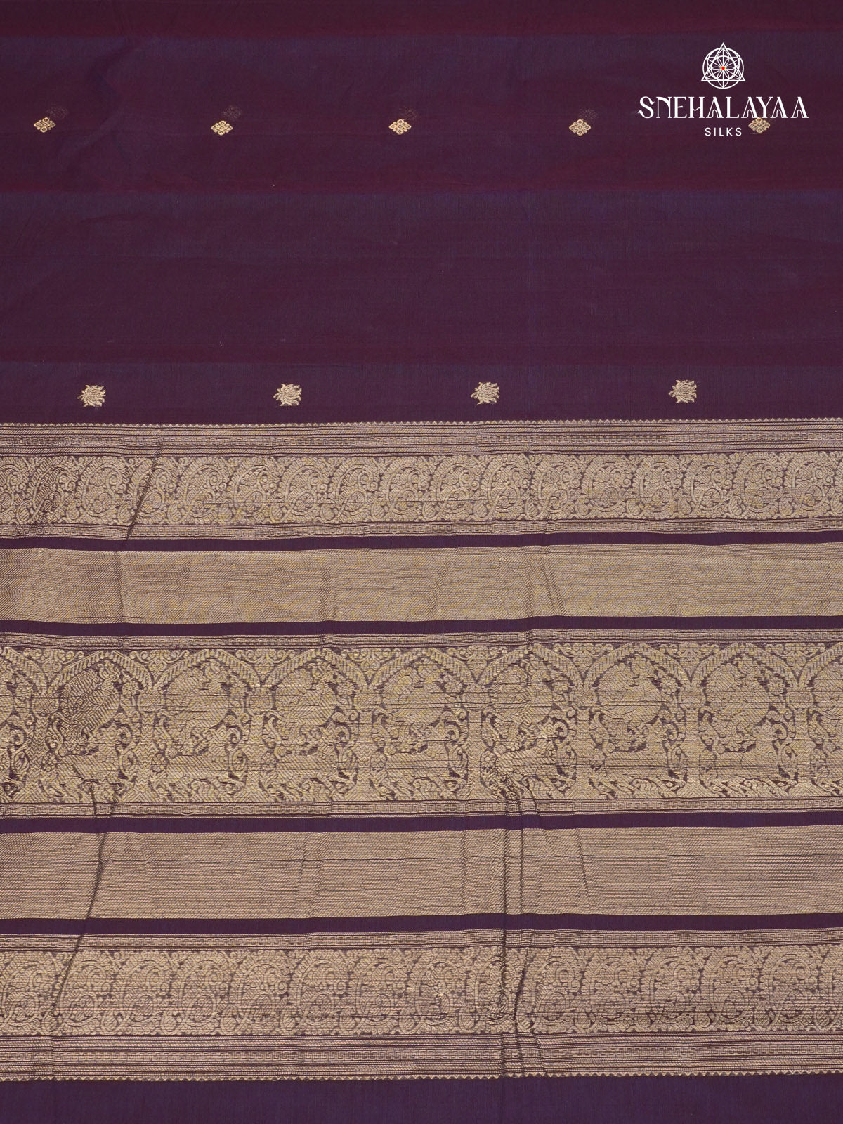 Royal Purple Pure Kanchi Cotton Saree