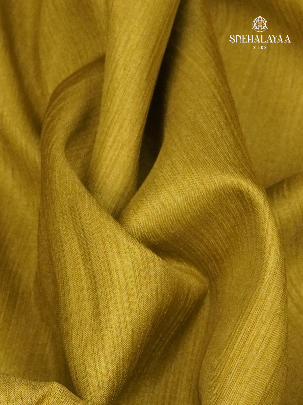 Mustard Yellow Tussar Saree