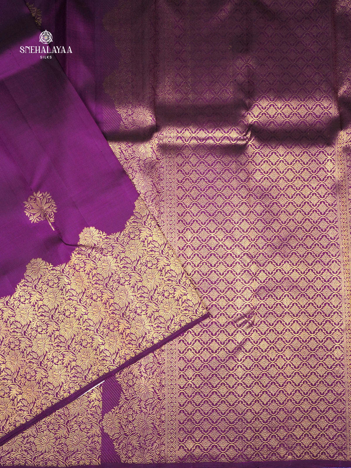 Purple Kanjivaram Silk Saree