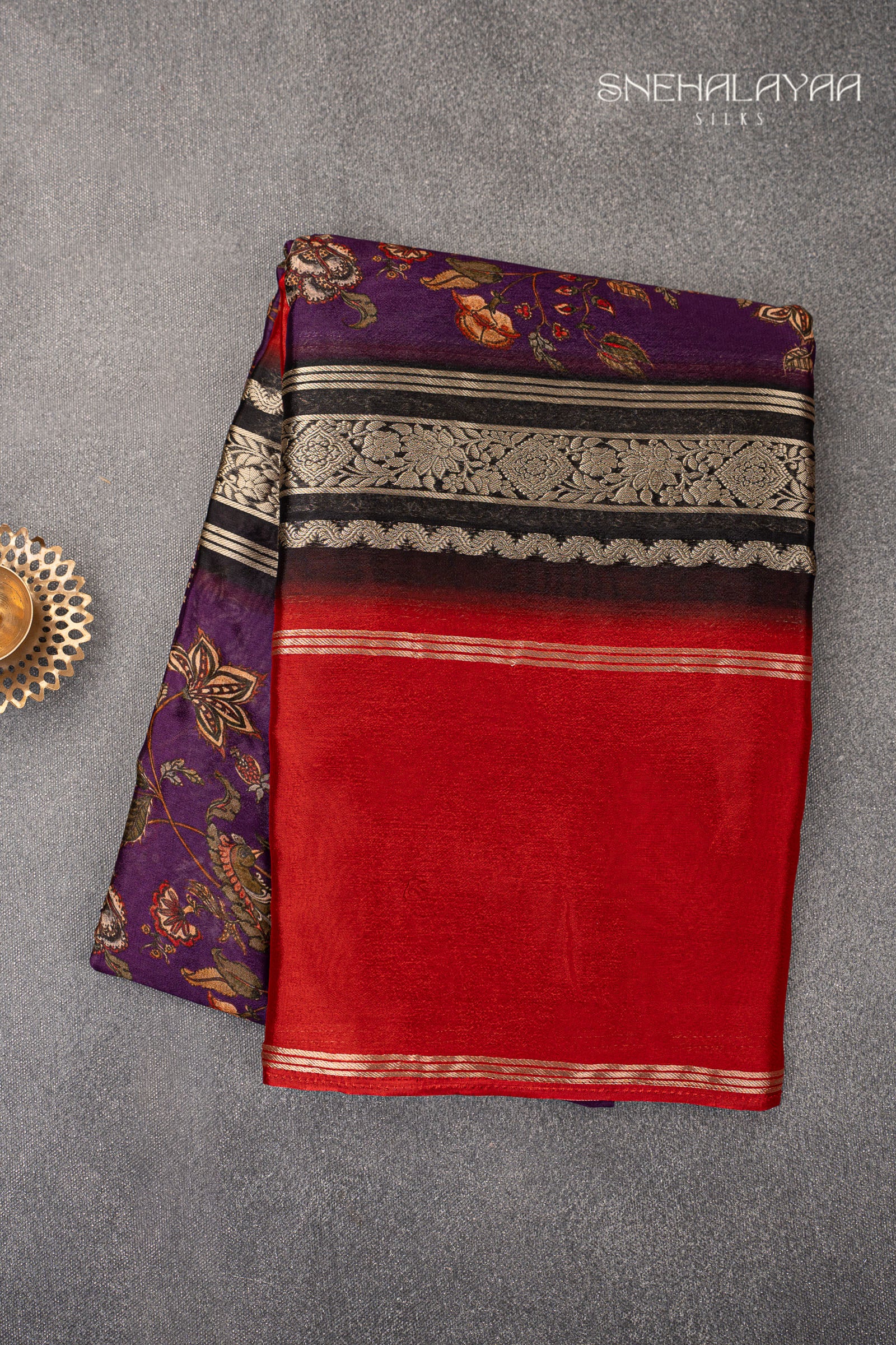 Violet Tissue Organza Saree