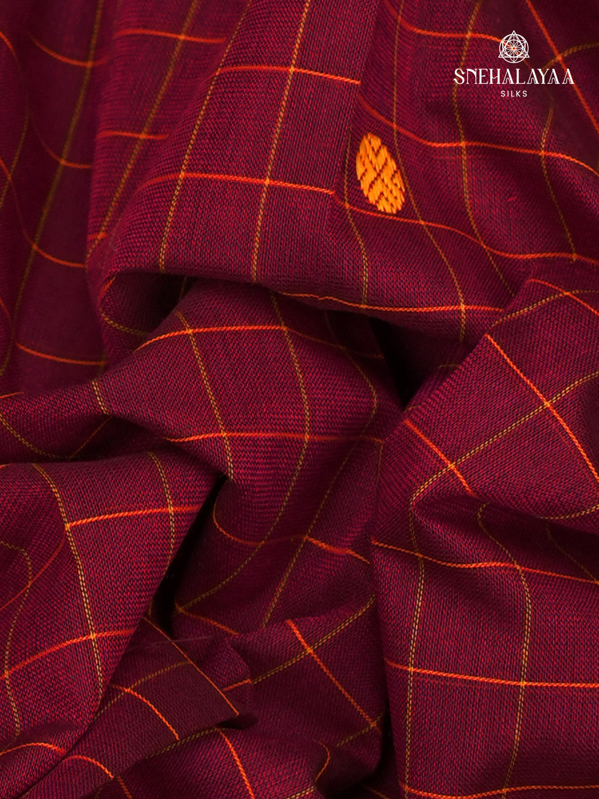 Maroon Chettinad Cotton Saree