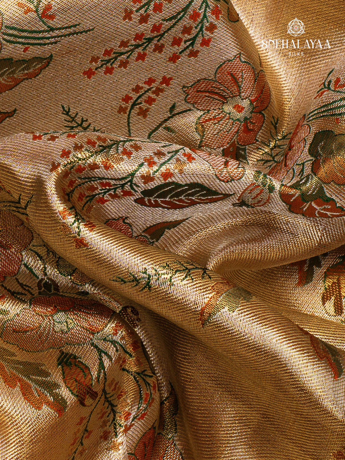 Sandal Tissue Kanjivaram Silk Saree