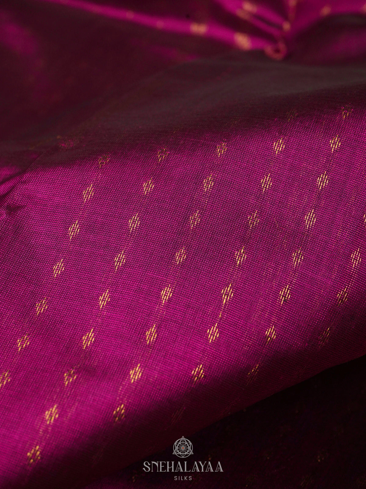 Violet Kanchi Silk Cotton Saree