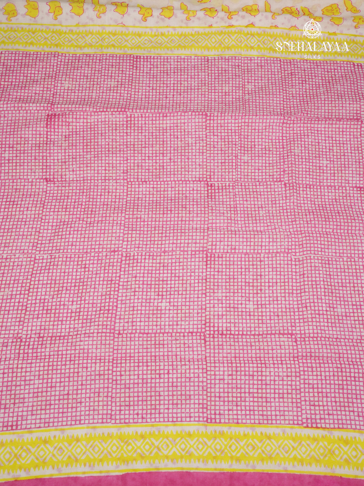 White Jaipur Cotton Saree