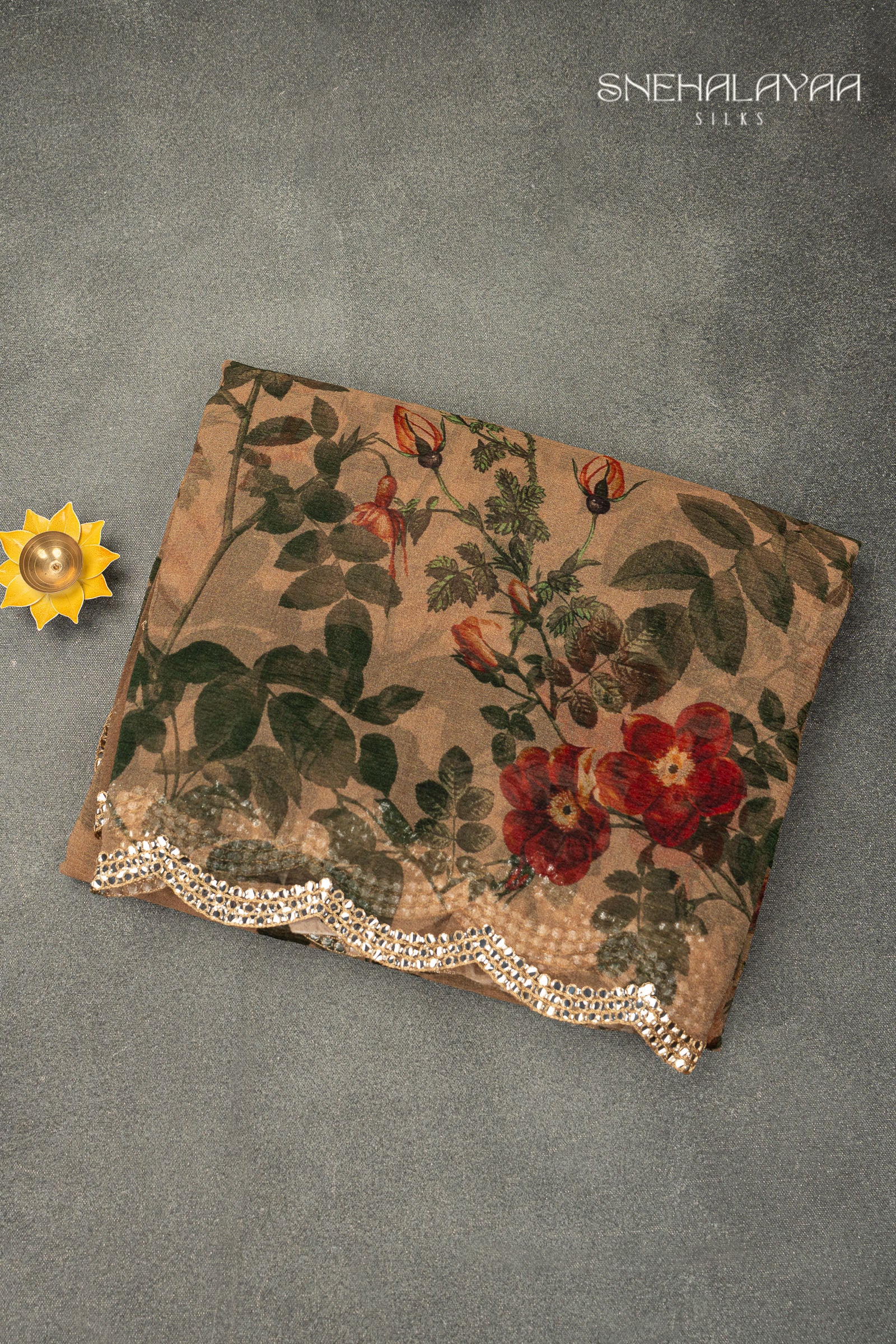 Tortilla Brown Crush Saree