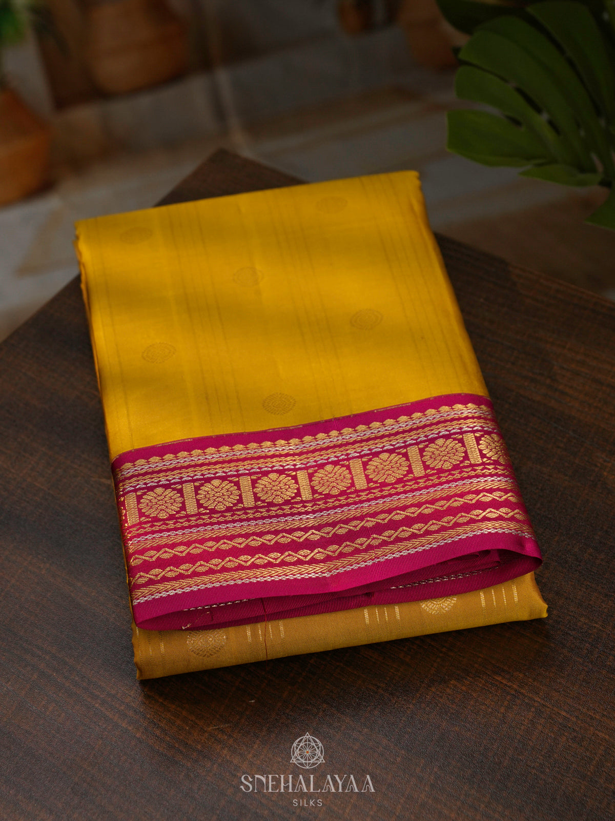 Yellow Kanjivaram Silk Saree