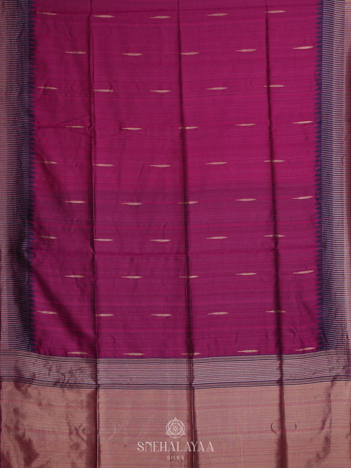 Magenta Munga Tussar Saree
