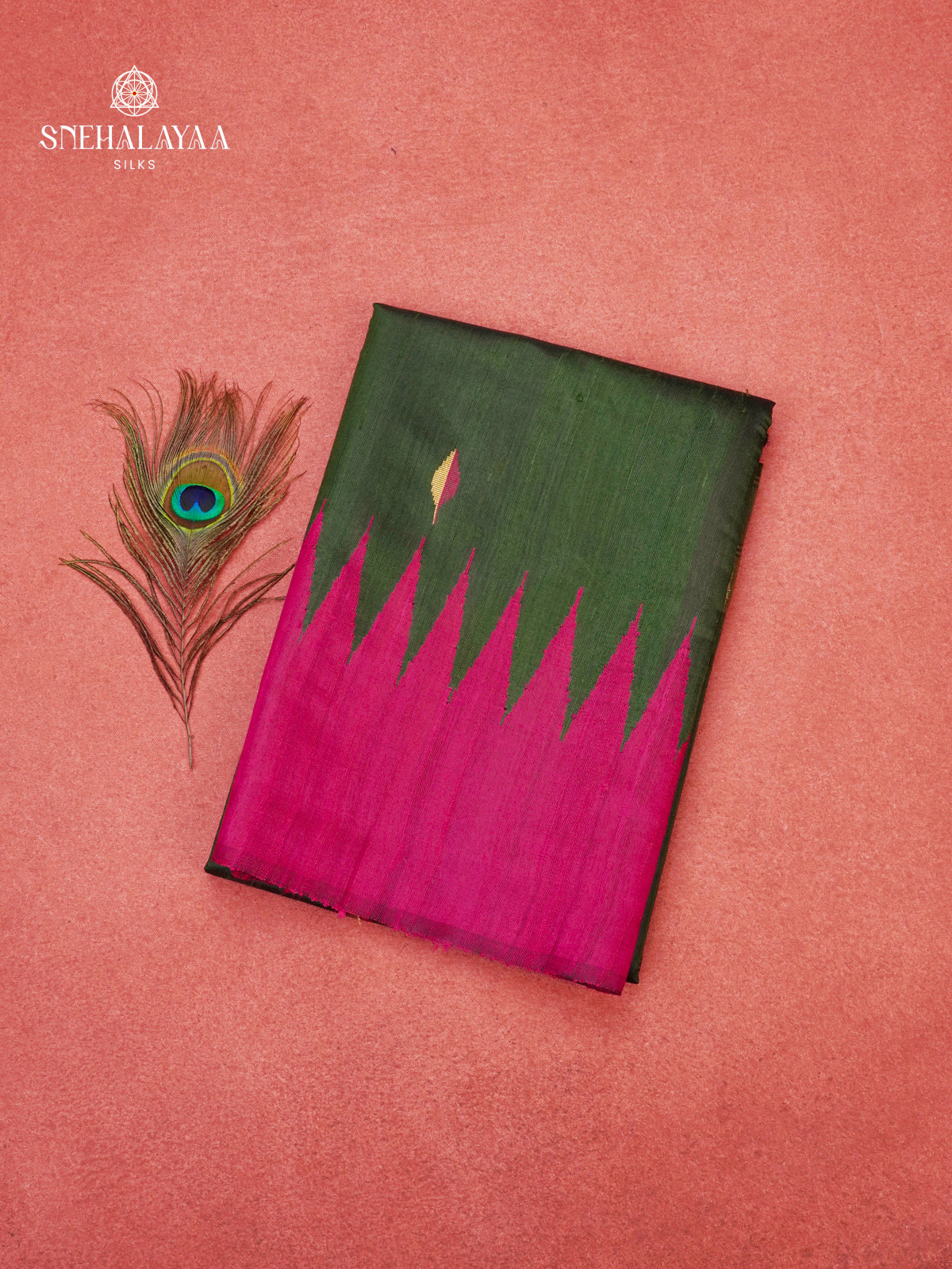 Green Dupion Silk Saree