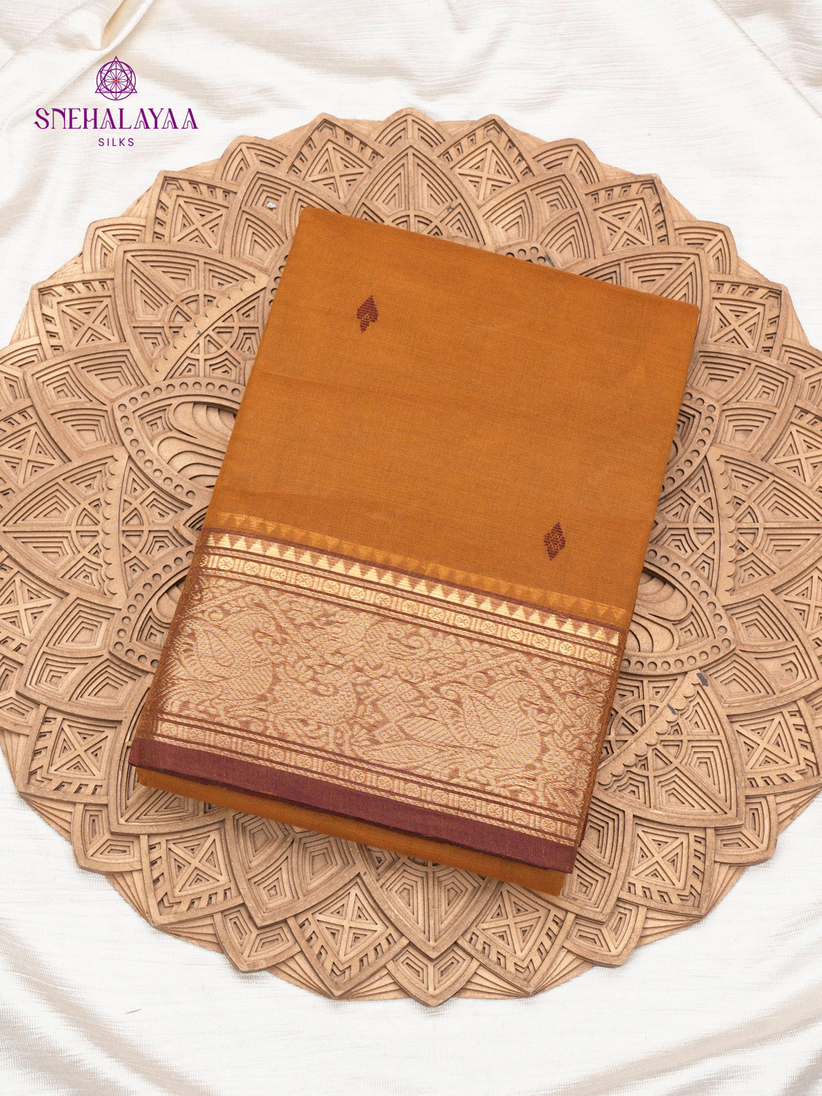 Brown Chettinad Cotton Saree