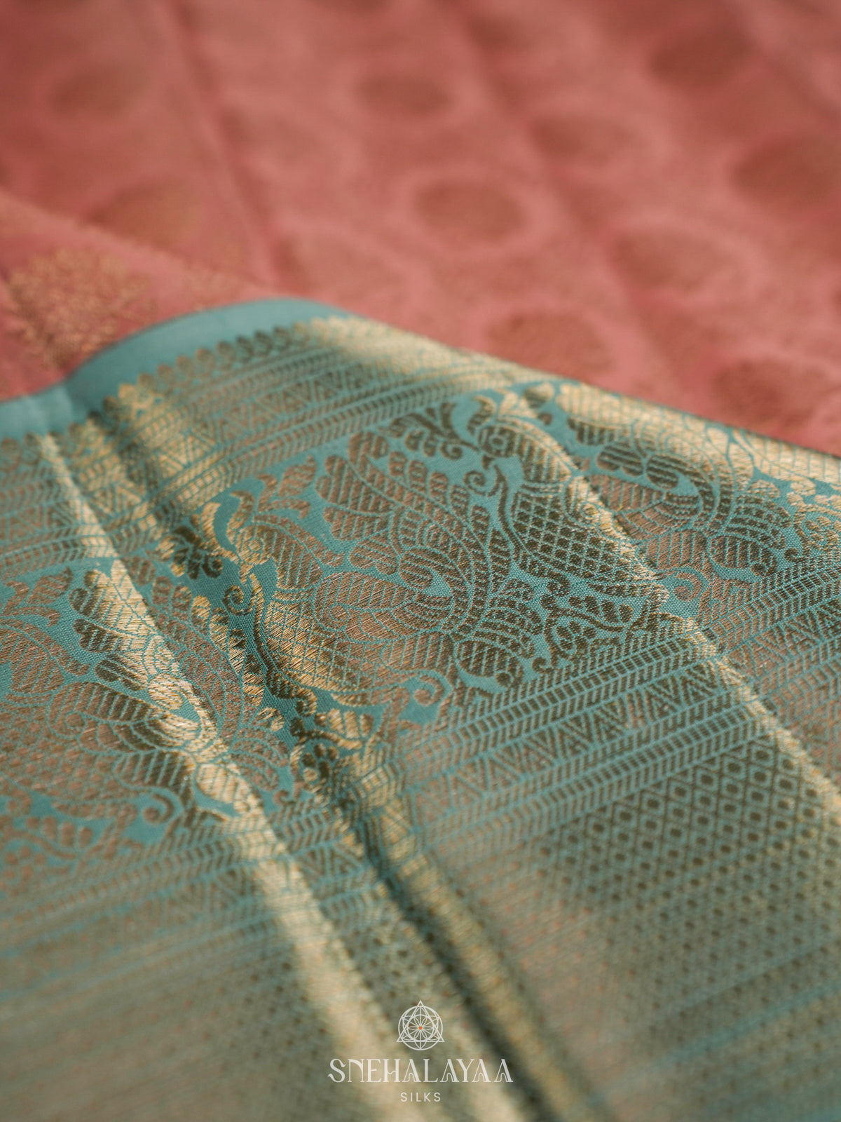Pale Pink Kanjivaram Silk Saree