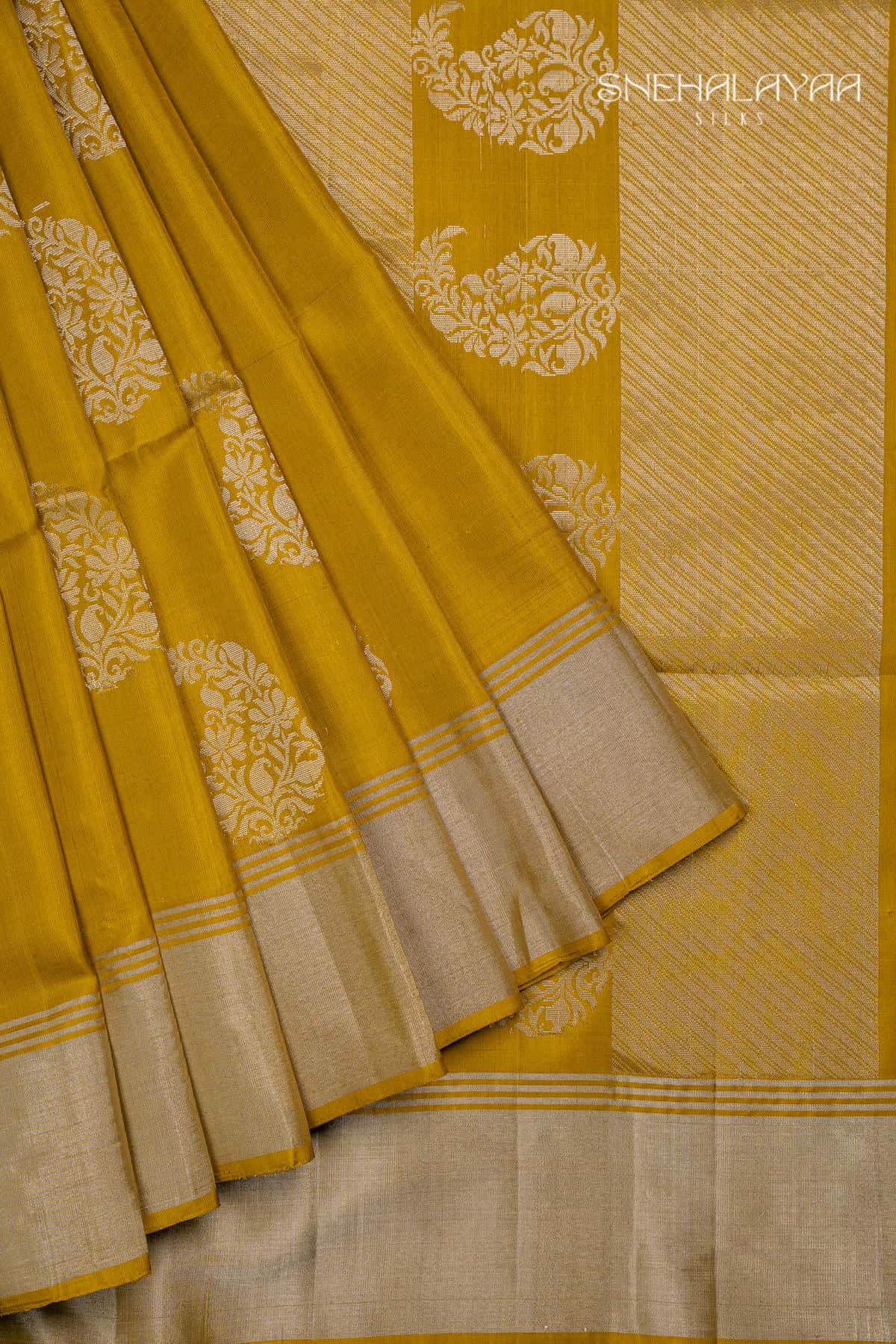 Mustard Soft Silk Saree