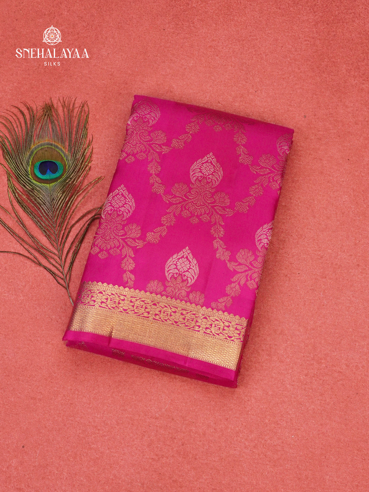 Magenta Pink Kanjivaram Silk Saree