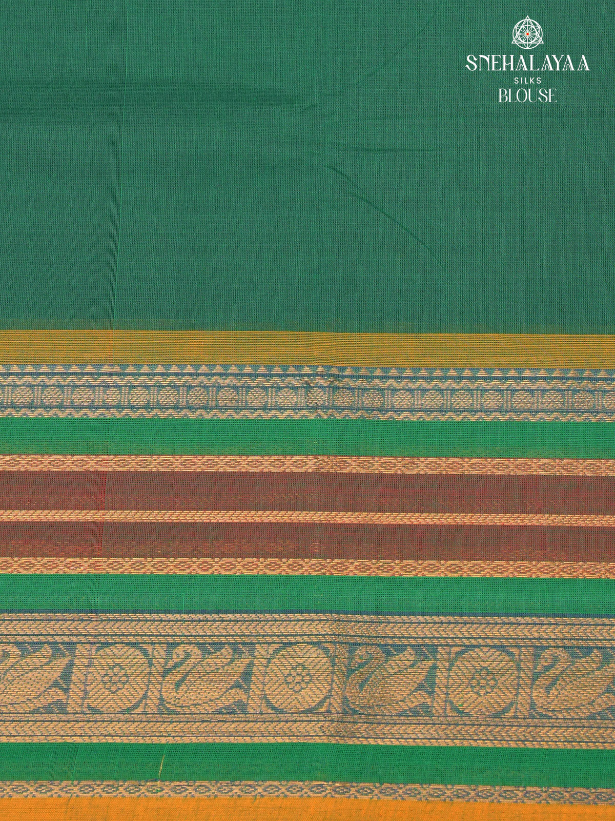 Bottle Green Chettinad Cotton Saree