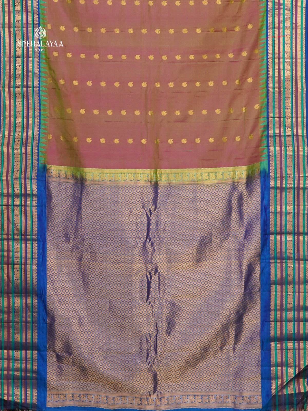 Purple Gadwal Silk Saree