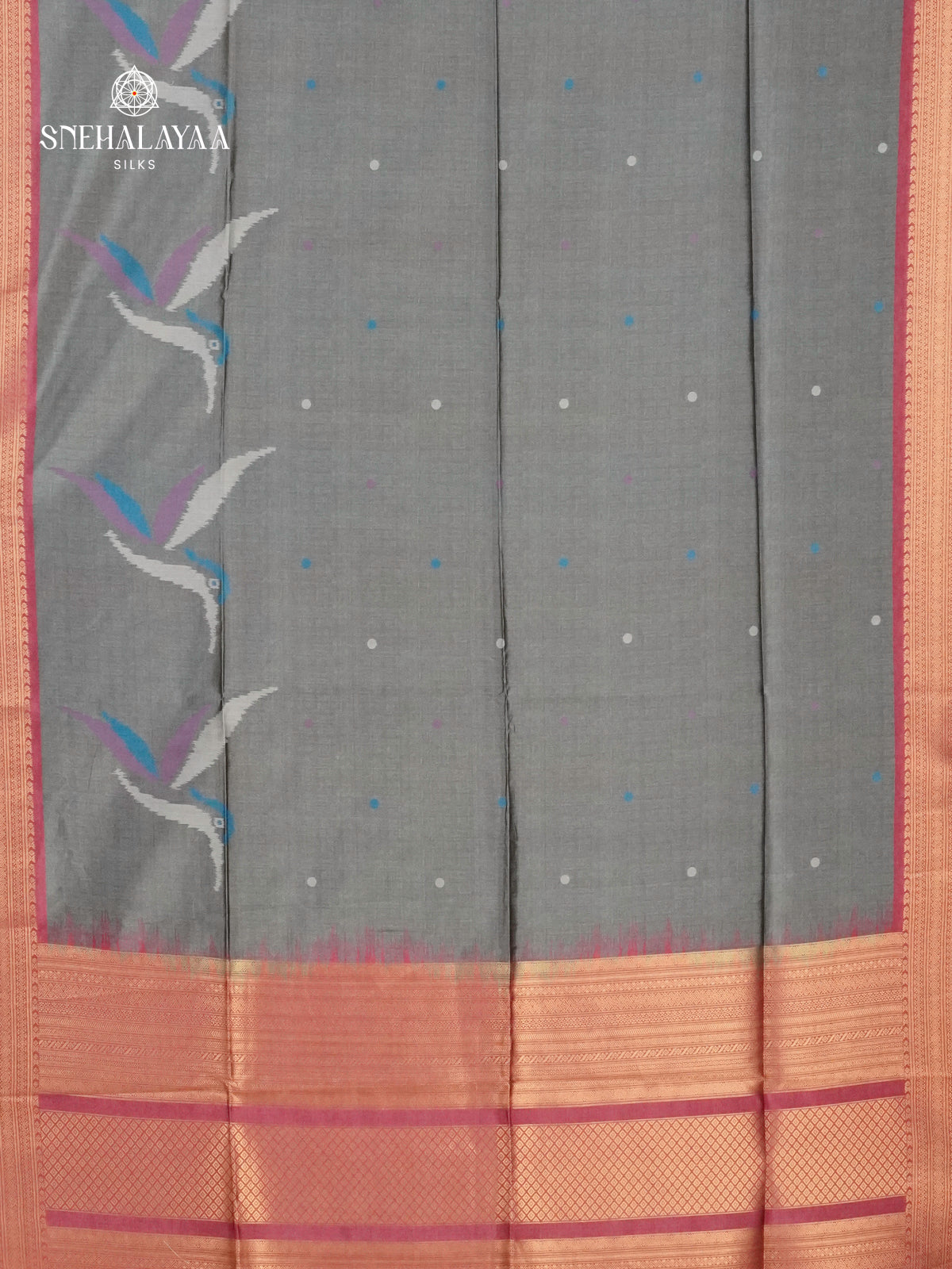 Grey Jute Saree