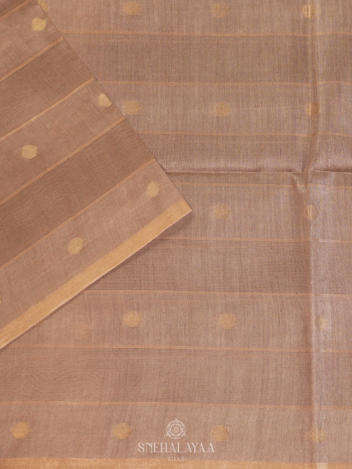 Brown Tussar Saree