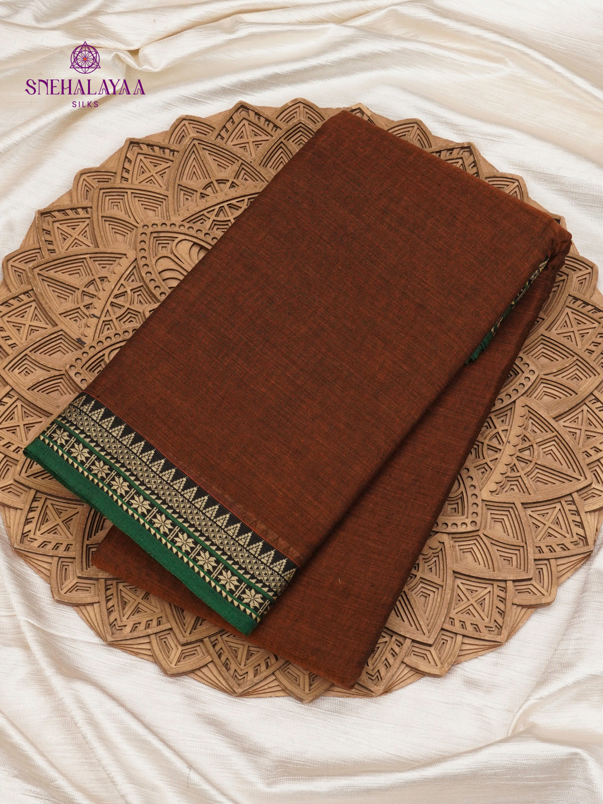 Brown Narayanpet Cotton Saree