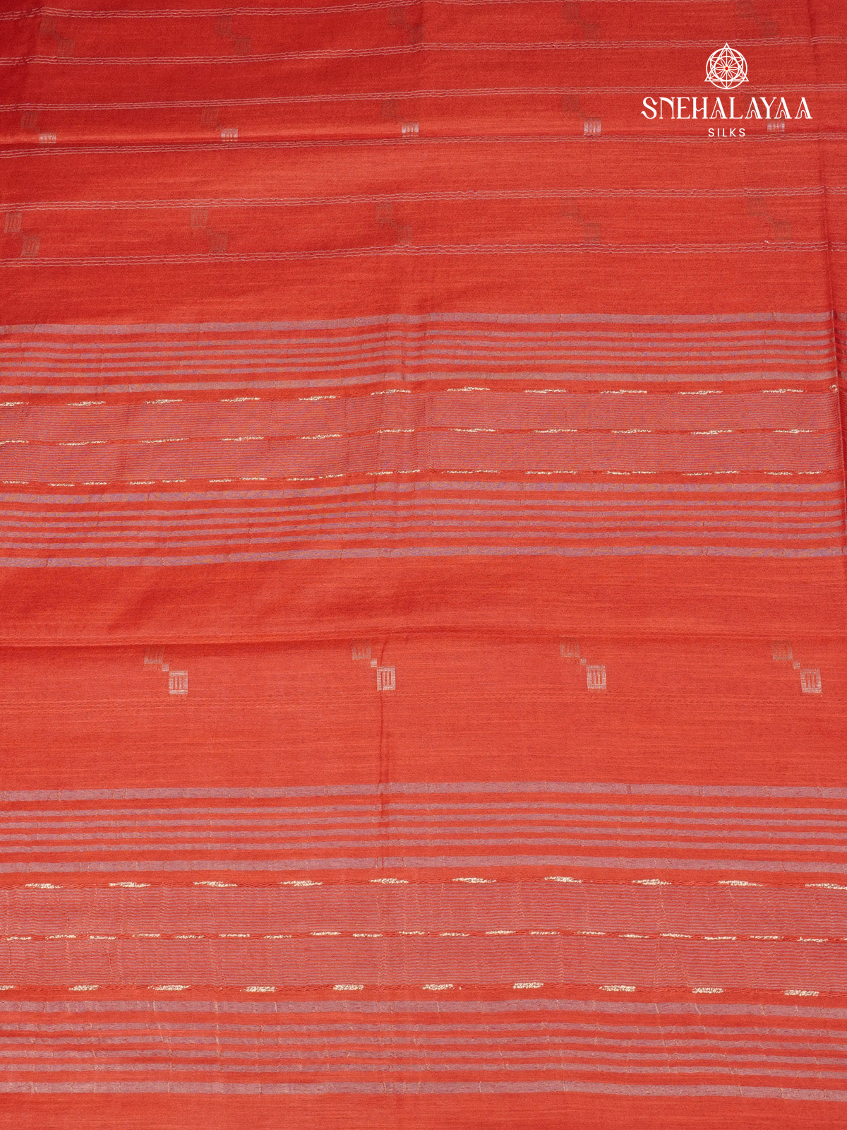 Rust Orange Bamboo Silk Saree