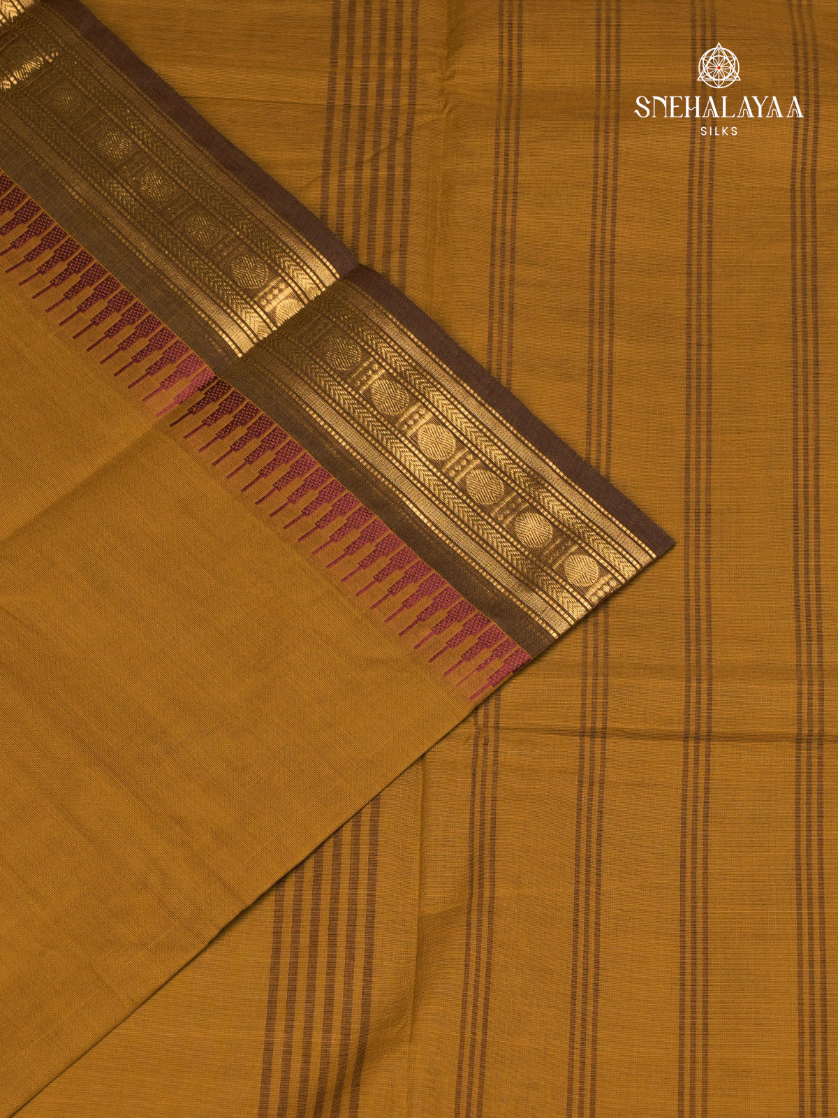 Mustard Chettinad Cotton Saree