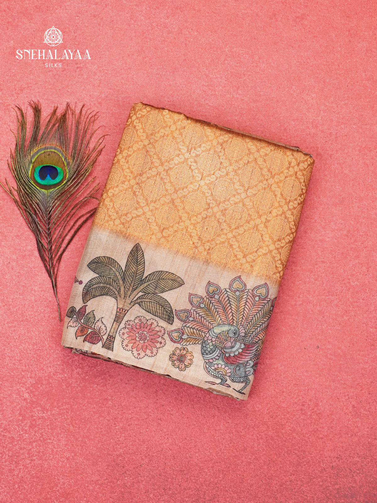 Orange Banaras Saree