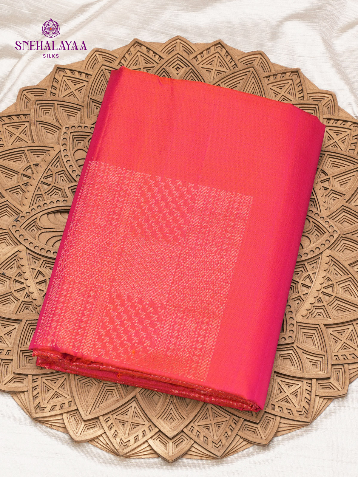 Orange Kanjivaram Soft Silk Saree