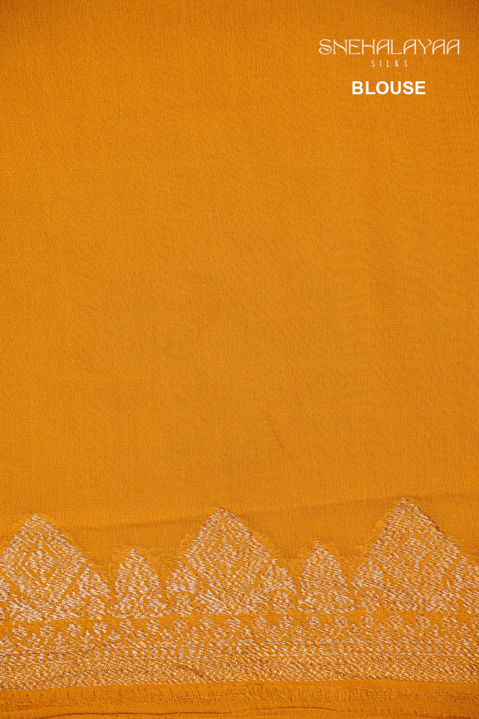 Honey Orange Banaras Georgette Saree