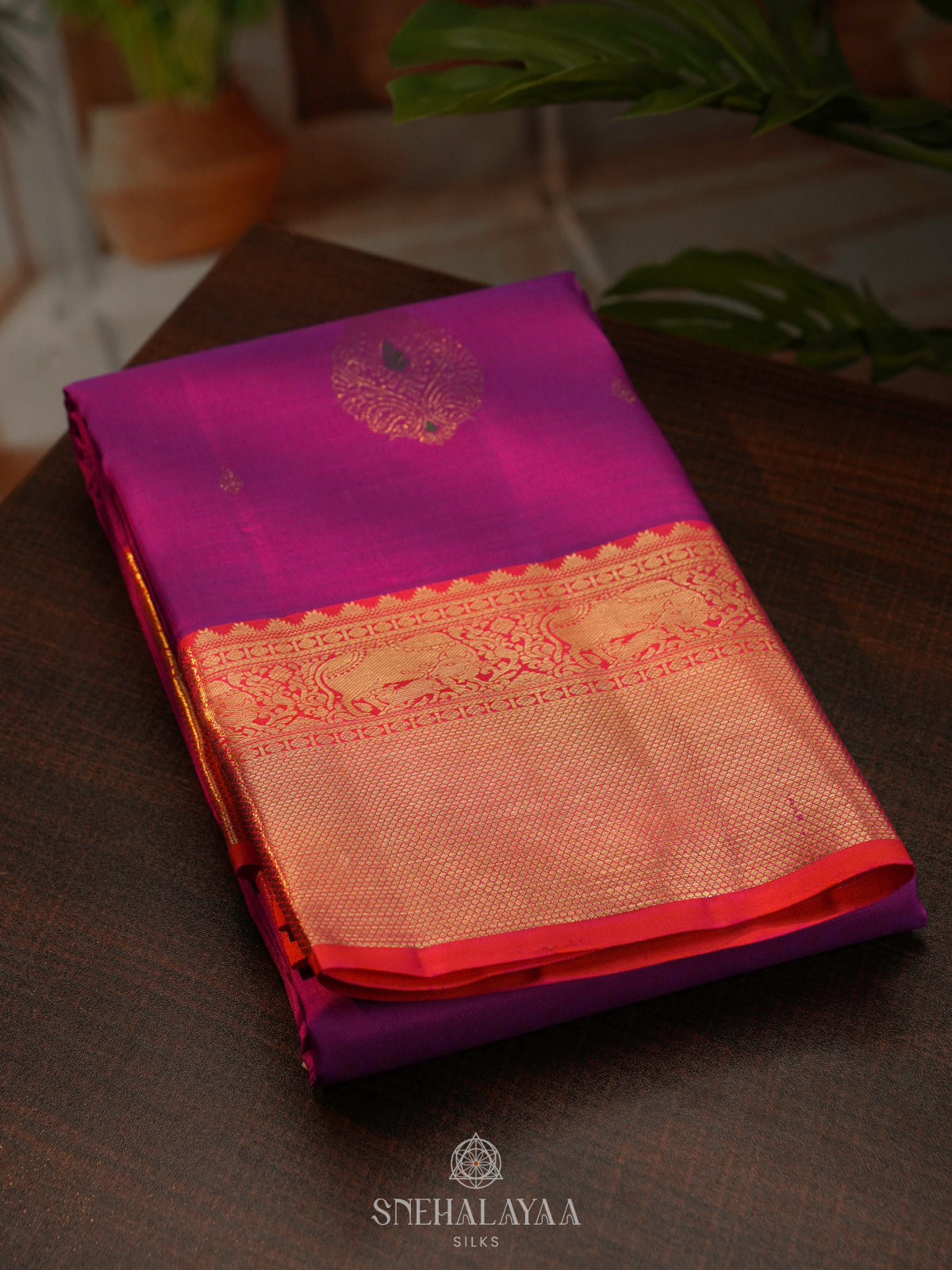 Purple Kanjivaram Silk Saree