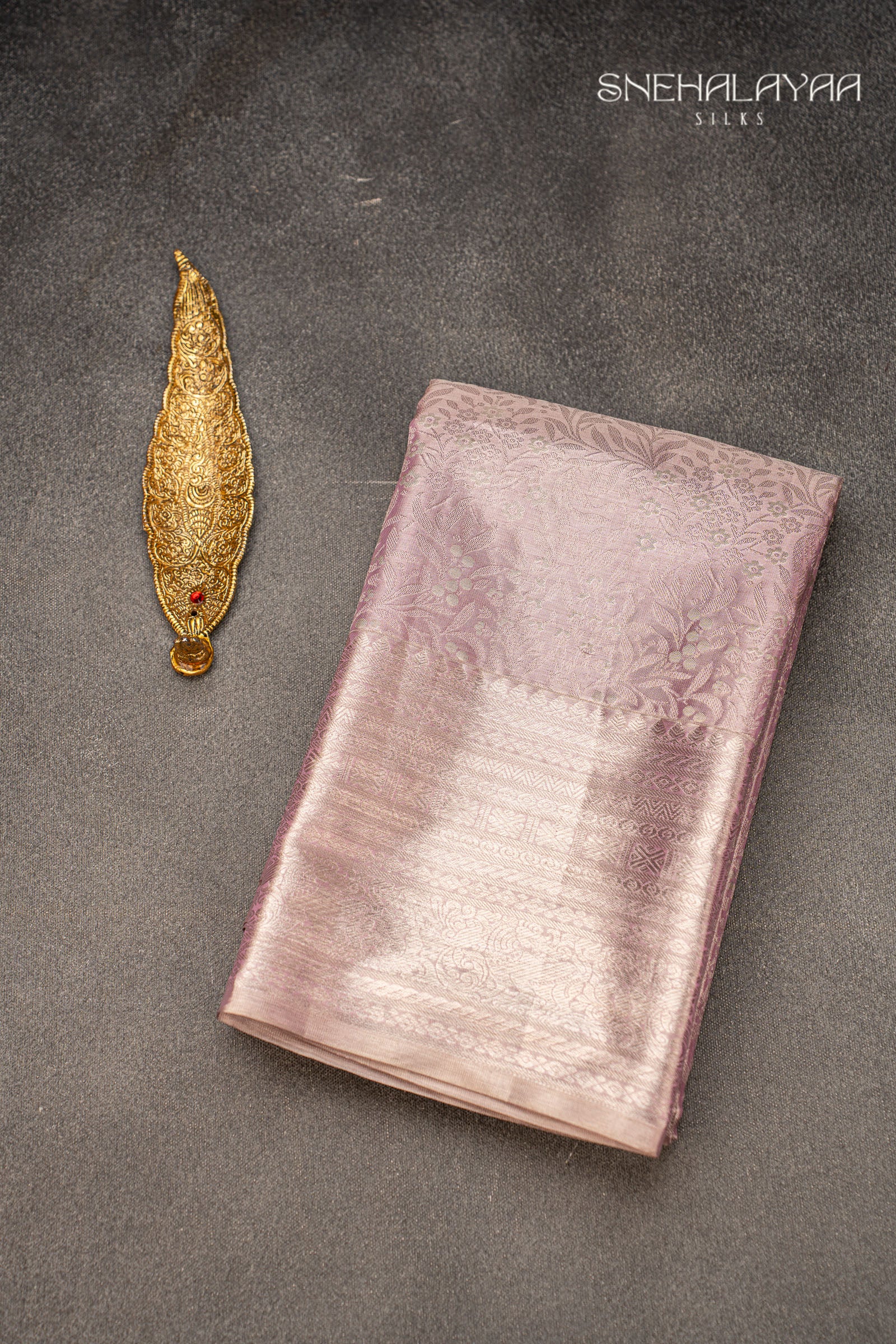 Lavender Kancheevaram Silk Saree