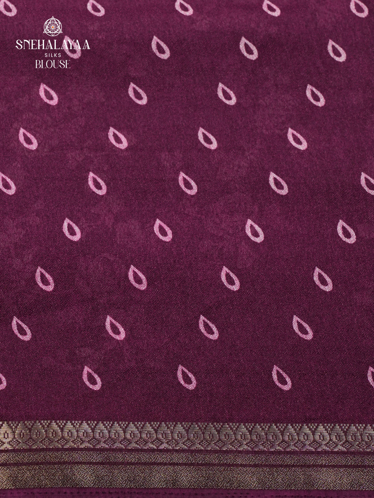 Purple Chiffon Saree