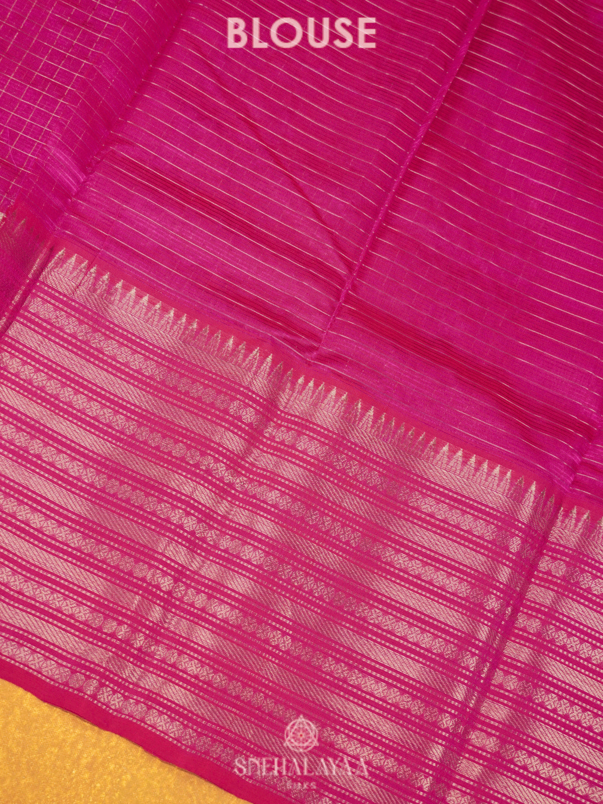 Rani Pink Mangalagiri Silk Cotton Saree