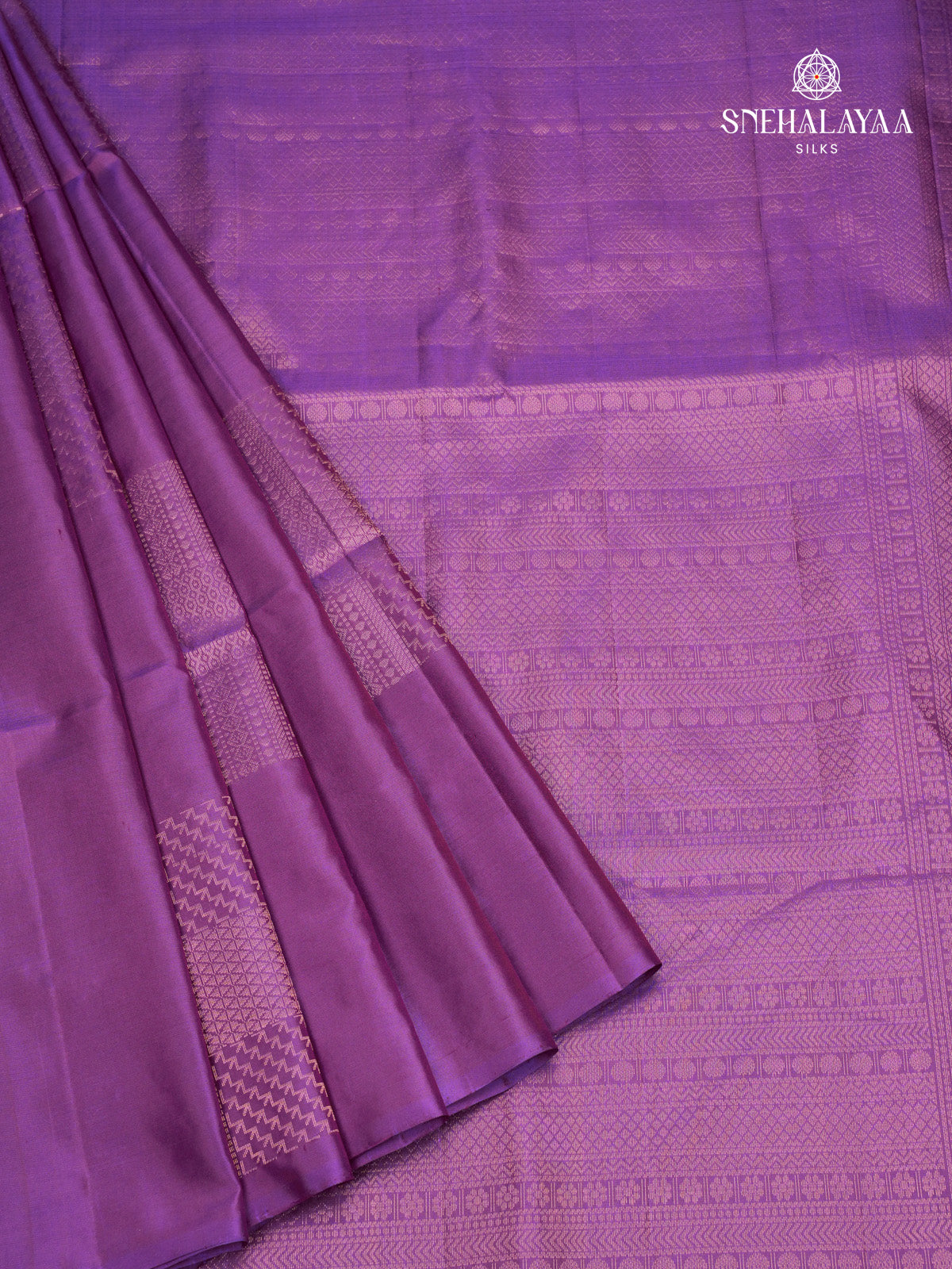 Violet Kanjivaram Soft Silk Saree