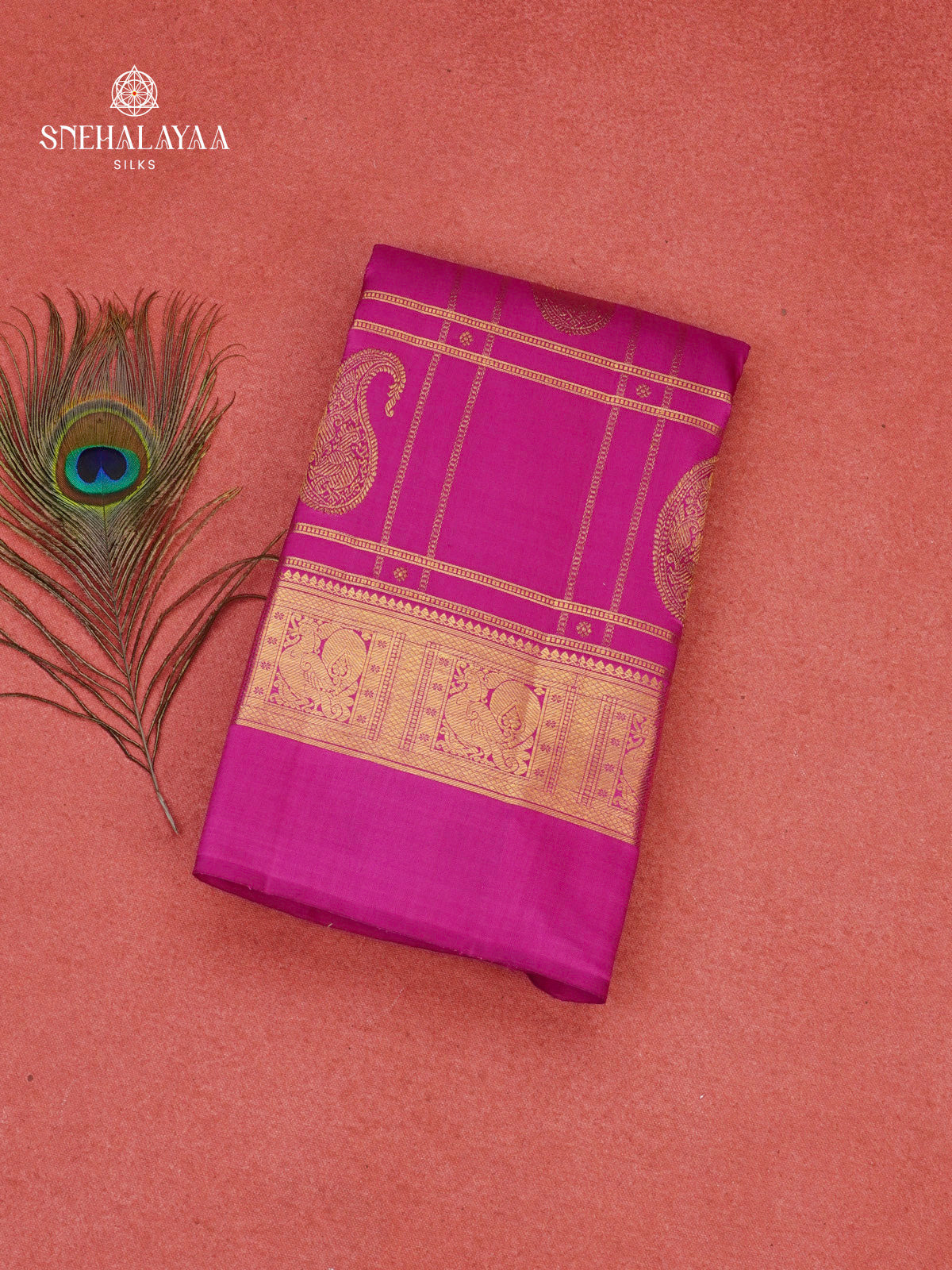 Magenta Kanjivaram Silk Saree