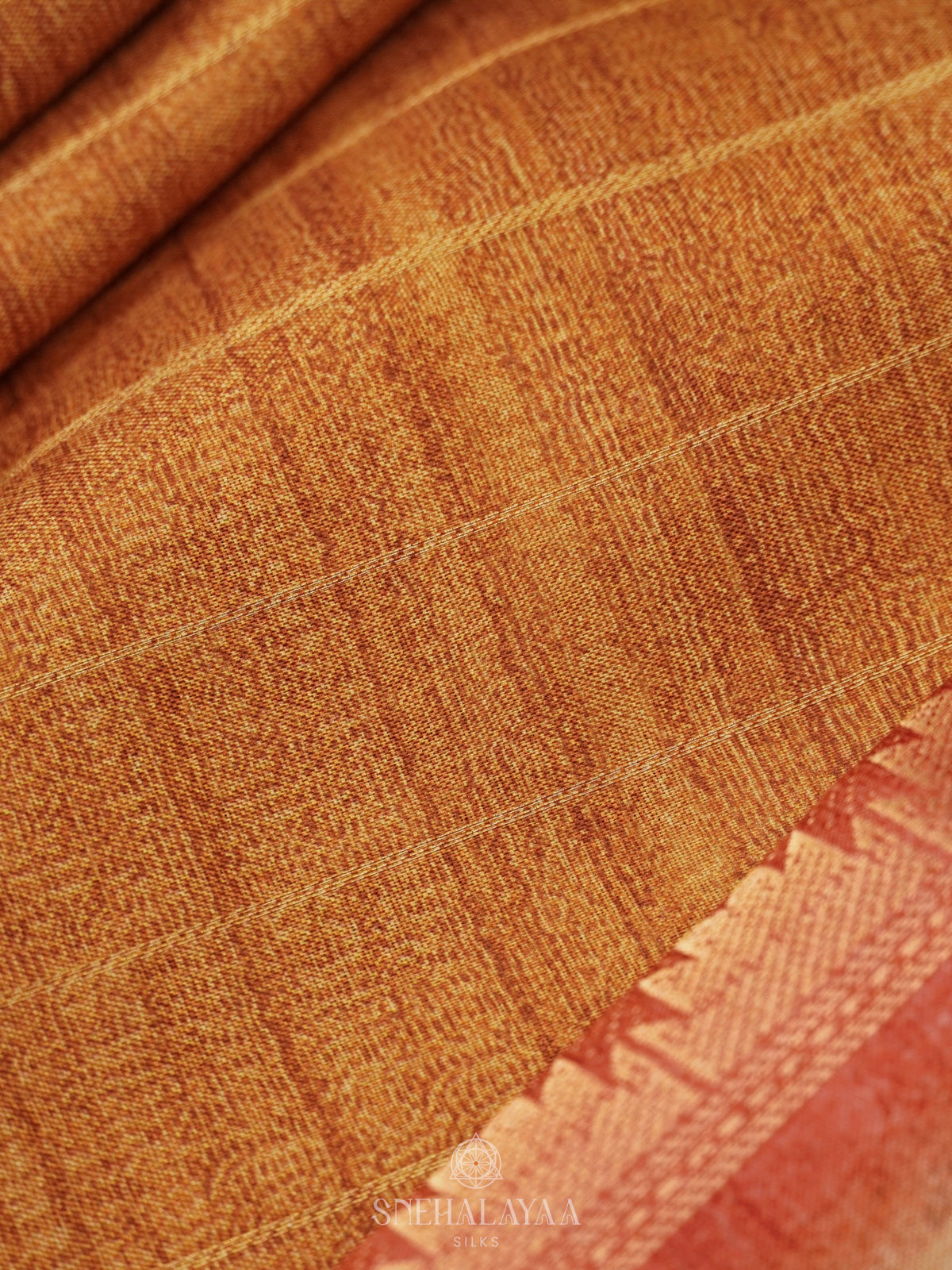 Orange Tussar Saree